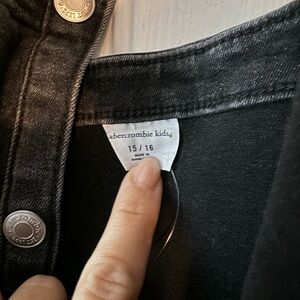 Abercrombie Kids Black Denim Jacket